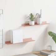 vidaXL Vägg hylla med hylla Väggmonterad 2 pcs Rosa 40 x 9 x 2,5 cm