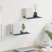 vidaXL Flytande hylla 2 pcs Antracit 30 x 18 x 2,5 cm Stål