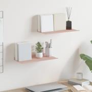 vidaXL Vägg hylla med hylla Väggmonterad 2 pcs Rosa 40 x 18 x 2,5 cm