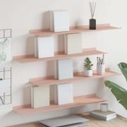 vidaXL Vägg hylla med hylla Väggmonterad 4 pcs Rosa 80 x 18 x 2,5 cm