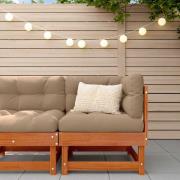 vidaXL Trädgårdshörnssoffa Massivt furu VaxBrun