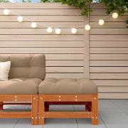 vidaXL Trädgårdsfotpall Massivt furu VaxBrun