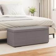 vidaXL Pall Taupe 101 x 41 x 40 cm Tyg och Konstruerat Trä