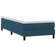vidaXL Resårsäng utan madrass mörkblå 80x210 cm sammet