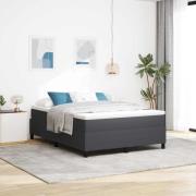 vidaXL Plattform sängram Mörkgrå 160 x 200 cm Kordread tyg