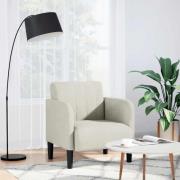 vidaXL Soffstol med armstöd gräddvit 54 cm sammet