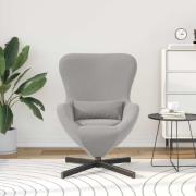 vidaXL Äggfåtölj Ljusgrå 63 x 73 x 90 cm tyg