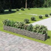 vidaXL Planteringsgabion upphöjd galvaniserat stål 450x50x50 cm