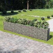 vidaXL Planteringsgabion upphöjd galvaniserat stål 540x50x100 cm
