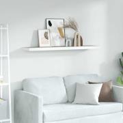 vidaXL Svävande vägghylla ek och vit 90x23,5x3,8 cm MDF