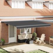 vidaXL Markis Antracit 450 x 300 x 165 cm Polyester och aluminium