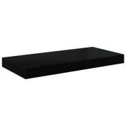 vidaXL Svävande vägghylla svart högglans 50x23x3,8 cm MDF