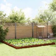 vidaXL Snigelstaket 20 pcs Rostig Väderbeständig stål