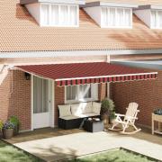 vidaXL Utfällbar markis Orange och Brunt 450 × 350 cm