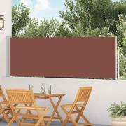 vidaXL Infällbar sidomarkis 100x500 cm brun