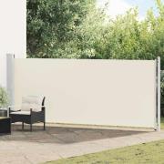 vidaXL Infällbar sidomarkis 600x160 cm gräddvit