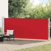 vidaXL Infällbar sidomarkis 600x160 cm röd