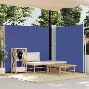 vidaXL Infällbar sidomarkis 170x1200 cm blå