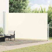 vidaXL Infällbar sidomarkis 200x500 cm gräddvit
