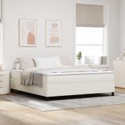 vidaXL Plattform sängram Kräm 180 x 200 cm Kordread tyg