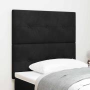vidaXL Huvudgavel Svart 100 cm Sammet