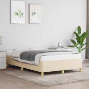 vidaXL sängram utan madrass gräddvit 120x190 cm tyg