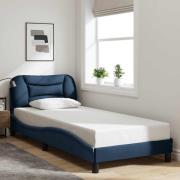 vidaXL Bed Frame without Mattress "Hvar" Blue 90x190 cm Fabric