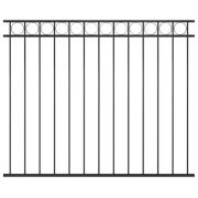 vidaXL Staketpanel Assen stål 1,7x1,5 m svart