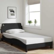 vidaXL Bed Frame "Dover" Black 100x200 cm Fabric