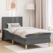 vidaXL Sängram Mörkgrå 100 x 200 cm Polyester