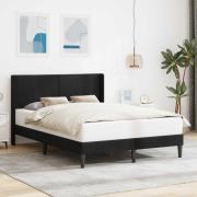vidaXL Sängram med huvudgavel Svart 120 x 190 cm Sammet