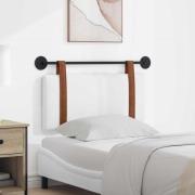 vidaXL Hängande Huvudgavel Väggmonterad Vit 100 x 55 x 5 cm Antik PU