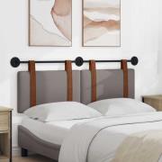 vidaXL Hängande Huvudgavel Väggmonterad Taupe 130 x 55 x 5 cm Antik PU