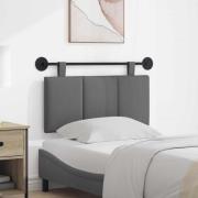 vidaXL Hängande Huvudgavel Väggmonterad Mörkgrå 100 x 55 x 5 cm tyg