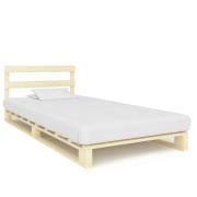 vidaXL Pallsäng utan madrass massiv furu 100x200 cm