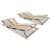 vidaXL Ribbotten med 28 ribbor 2 st 7 zoner 80x200 cm