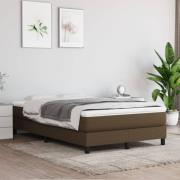 vidaXL Boxspring-sängram mörkbrun 120x200 cm tyg