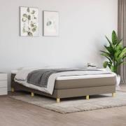 vidaXL Boxspring-sängram taupe 140x200 cm tyg