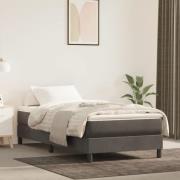 vidaXL Boxspring-sängram mörkgrå 90x190 cm sammet