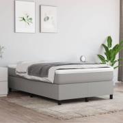 vidaXL Boxspring-sängram ljusgrå 120x200 cm tyg