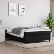 vidaXL Boxspring-sängram svart 140x190 cm tyg