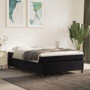 vidaXL Boxspring-sängram svart 140x190 cm sammet