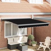 vidaXL Markis Svart 350 x 250 x 165 cm Polyester och aluminium