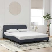 vidaXL Bed Frame "Dover" Dark Grey 160x200 cm Velvet