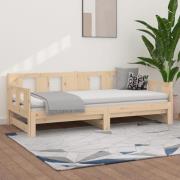 vidaXL Bäddsoffa massiv furu 2x(90x200) cm