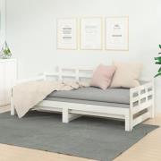 vidaXL Bäddsoffa vit massiv furu 2x(80x200) cm