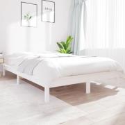 vidaXL Sängram vit 140x200 cm massiv furu