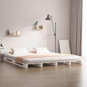 vidaXL Pallsäng vit 200x200 cm massiv furu