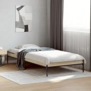 vidaXL Sängram sonoma-ek 100x200 cm konstrueradt trä och metall