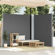 vidaXL Infällbar sidomarkis 200x600 cm antracit